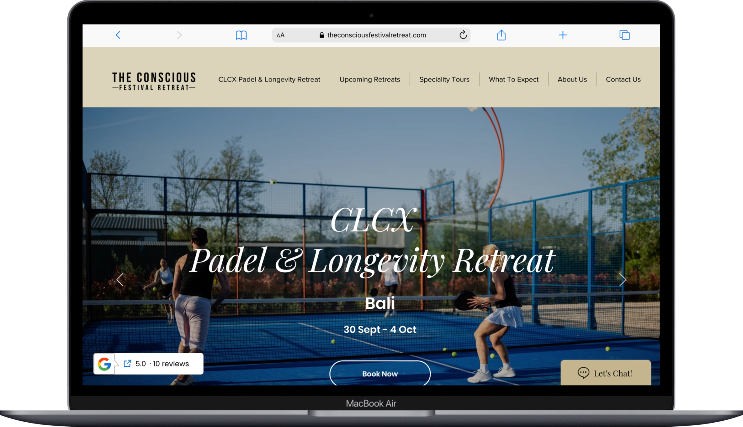 The Conscious Festival website UI design